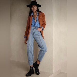Banana Republic High Rise Barrel Jeans